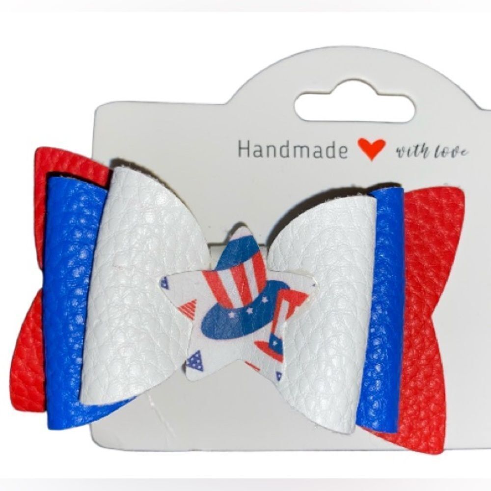 ⭐️5/$10⭐️ Hand Crafted 4th Of July Hair Bow